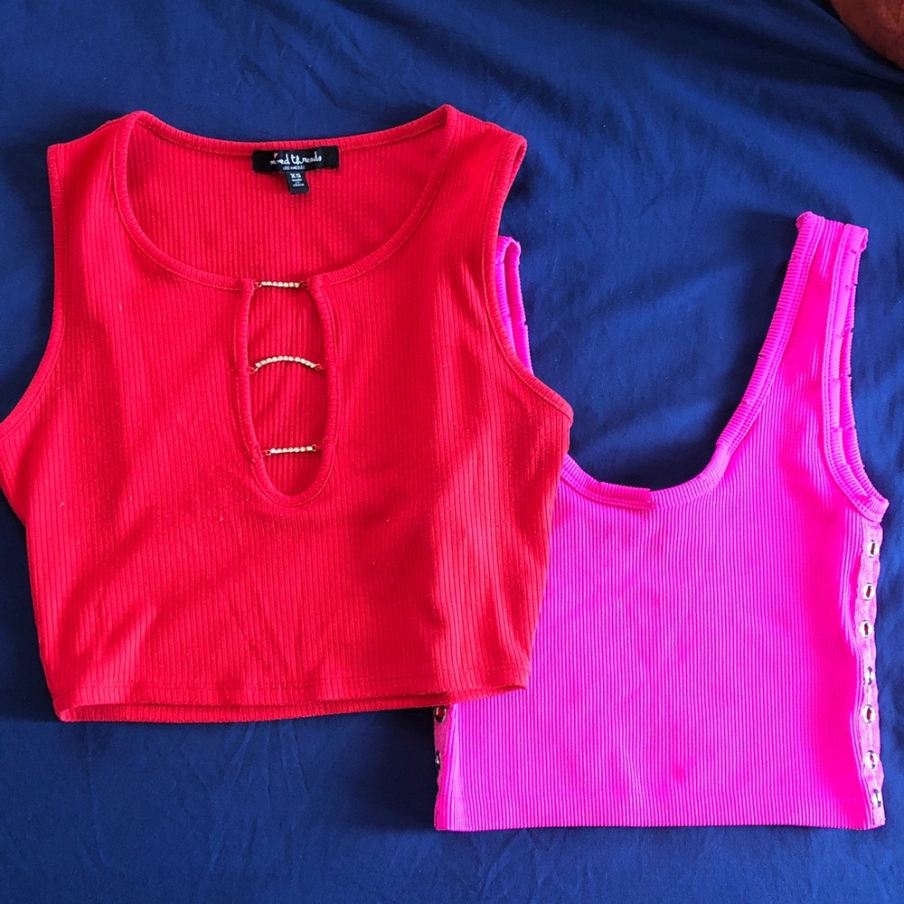 Bundle of Red and Pink Crop Tops